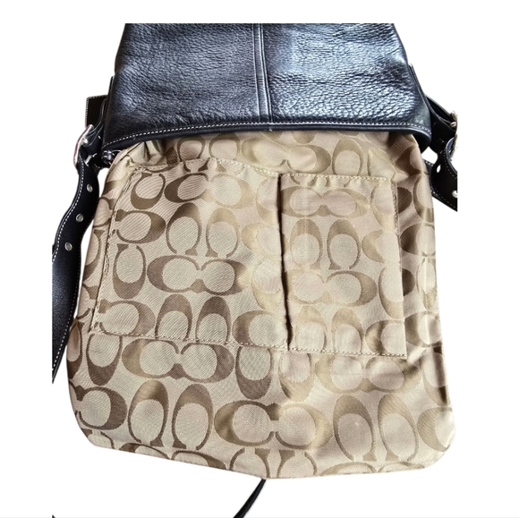 Coach Black Pebbled Leather Vintage Crossbody Messenger Handbag - Picture 15 of 16